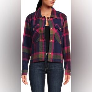 beachlunchlounge Sally Brushed Flannel Plaid Shacket/Shirt